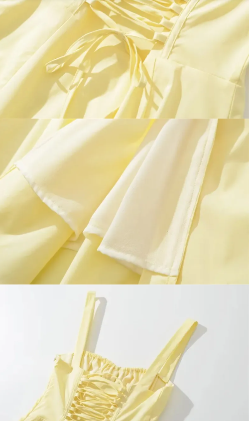 Lace-Up Midi Slip Dress