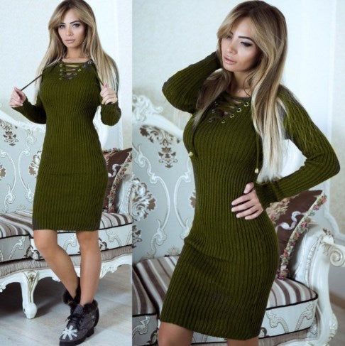 Warm Fitted Midi Dress