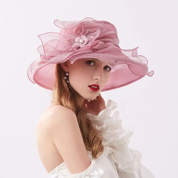 Women's Floral Large Brim Foldable Beach Hat