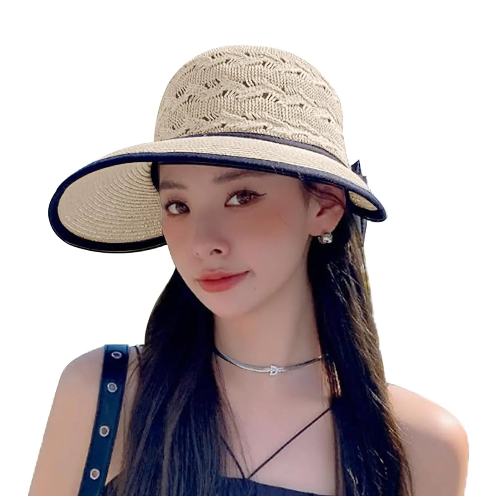 Women's Wide Brim Straw Sun Hat