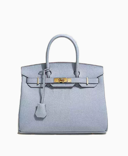 Platinum Cowhide Leather Tote Bag
