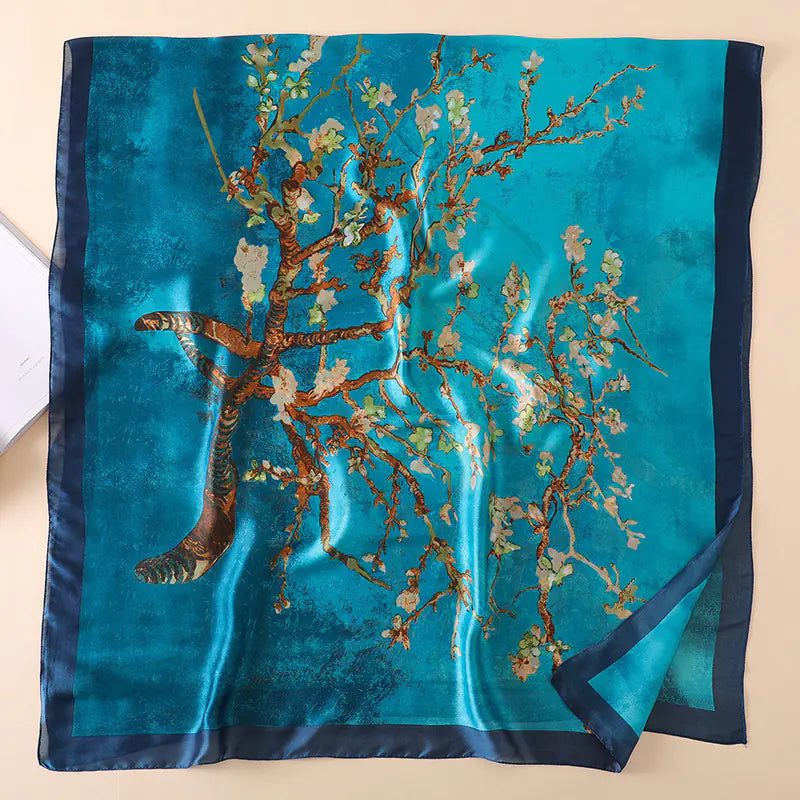 Beach Sunscreen Shawl, Versatile Long Scarf, Silk Scarf