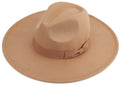 Pro Celia Big Wide Brim Women Fedora Hat (Camel)