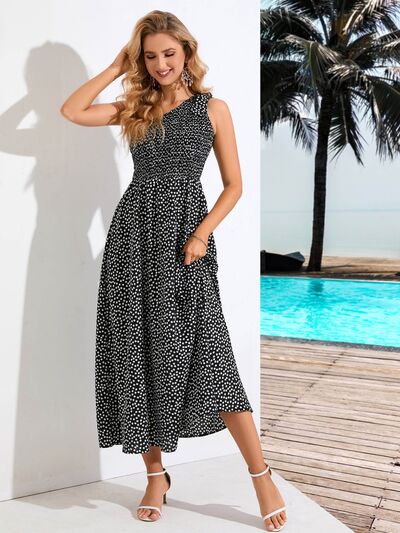 Zoe Single Shoulder Midi Dress