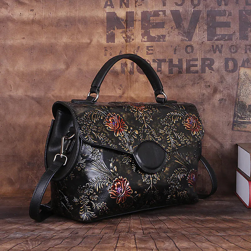 Johnature Vintage Genuine Leather Handbag for Women