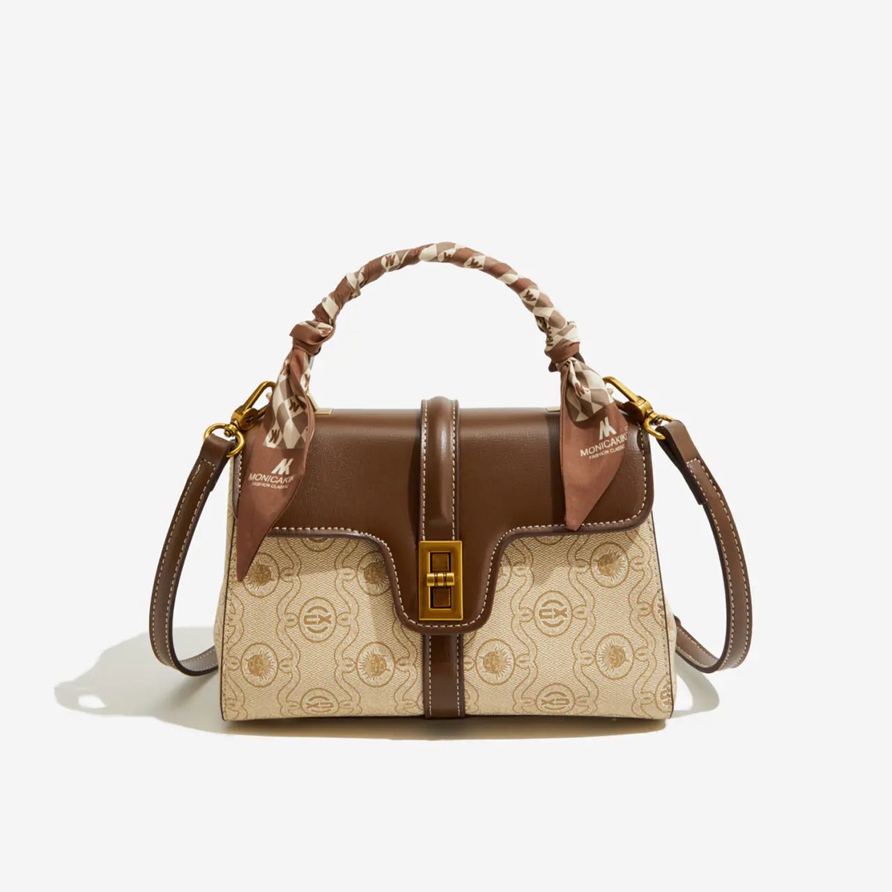 Retro Silk Embossed Shoulder Bag